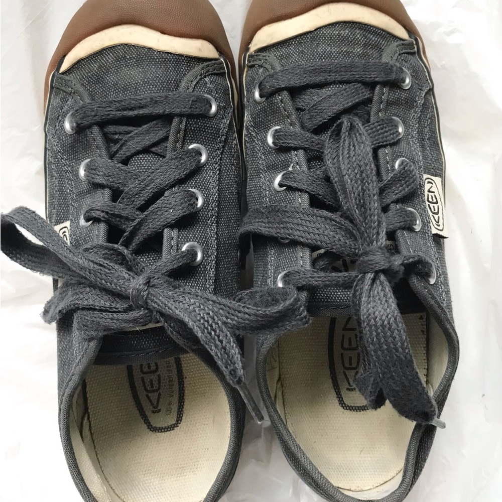 KEEN Womens navy Canvas Lace-Up Sneakers